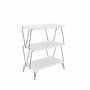 Hanah Home Mesa Lateral Moderna Blanca 46x76x30 cm